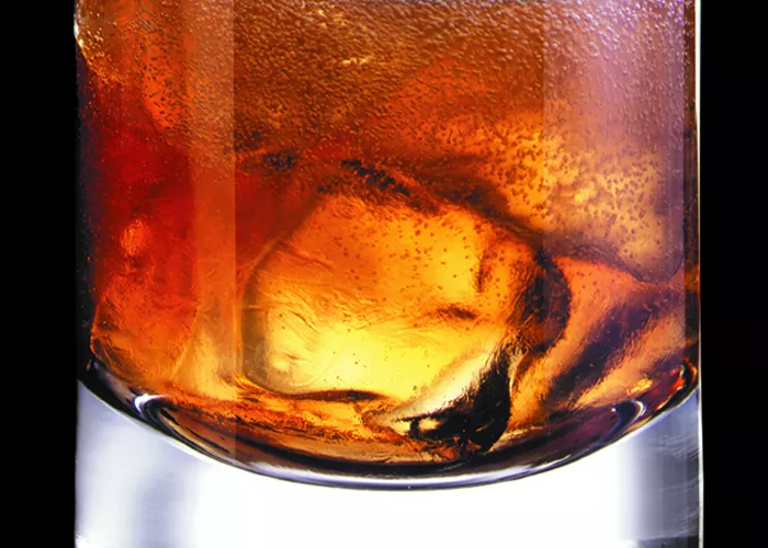 Glass of Maker's Mark® & Ginger with ice