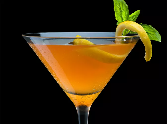 Citrus Basil Manhattan | The Cocktail Project