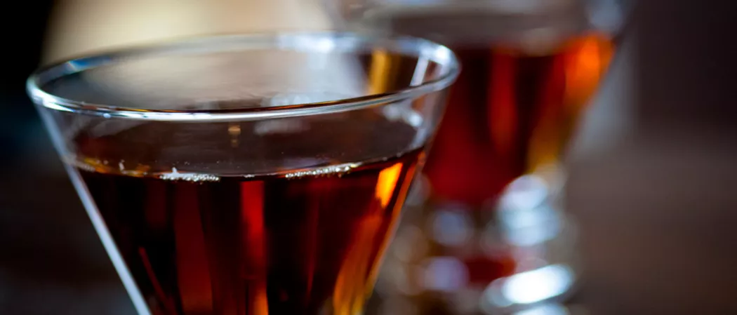 A glass of Classic Manhattan