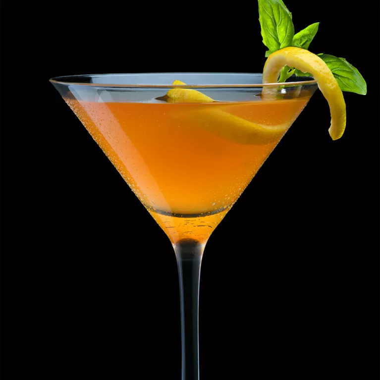Citrus Basil Manhattan | The Cocktail Project